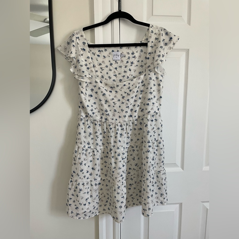 Princess Polly Textured Floral Skater Dress